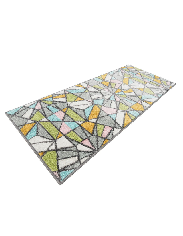 Multicolor 2' 2 x 5' 1 Whimsy Kids Runner Area Rug for Baby Nursery, Toddler Playroom, Bedrooms