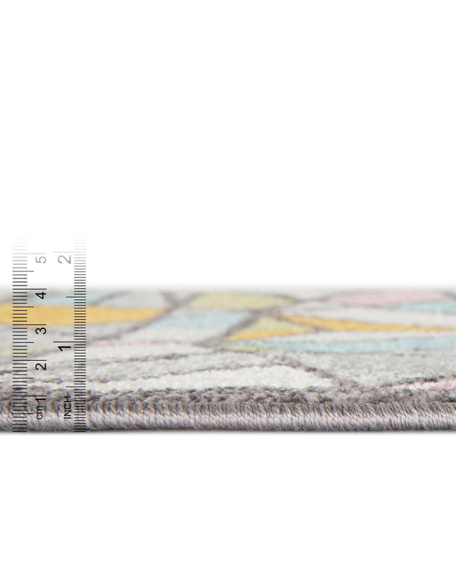 Multicolor 5' 3 x 8' Whimsy Kids Rectangle Area Rug for Baby Nursery, Toddler Playroom, Bedrooms