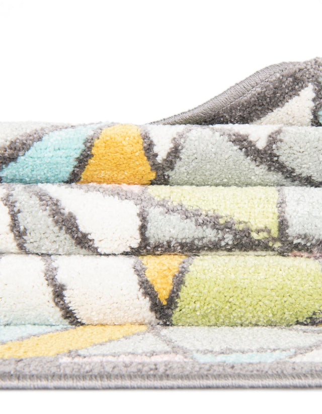 Multicolor 7' 10 x 7' 10 Whimsy Kids Round Area Rug for Baby Nursery, Toddler Playroom, Bedrooms