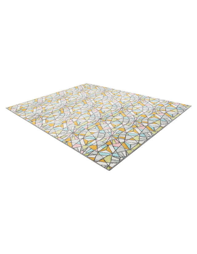 Multicolor 7' 10 x 10' Whimsy Kids Rectangle Area Rug for Baby Nursery, Toddler Playroom, Bedrooms