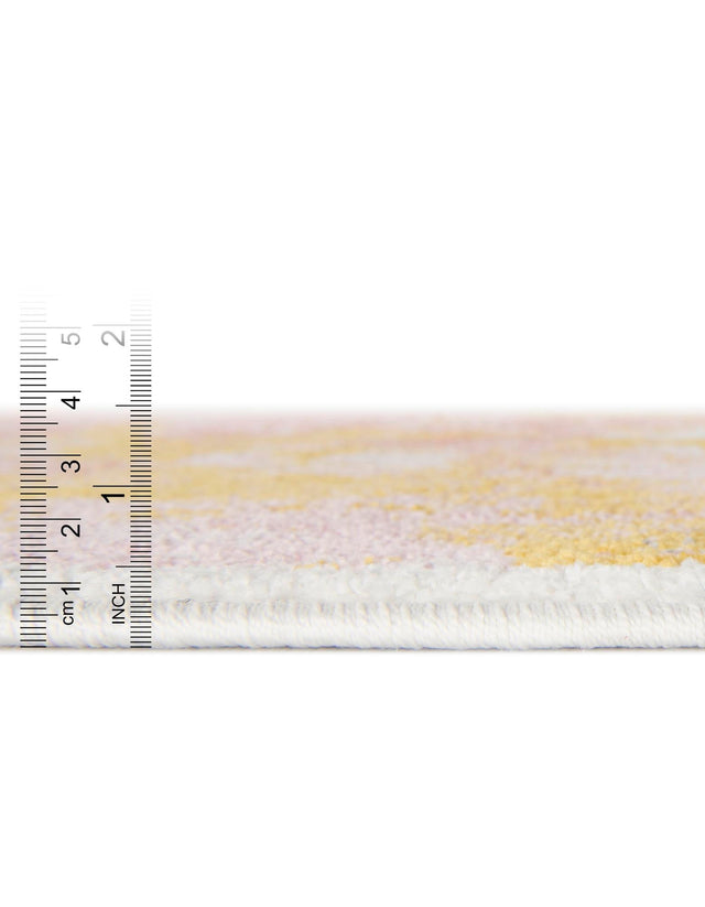 Multicolor 4' 1 x 6' 1 Whimsy Kids Rectangle Area Rug for Baby Nursery, Toddler Playroom, Bedrooms