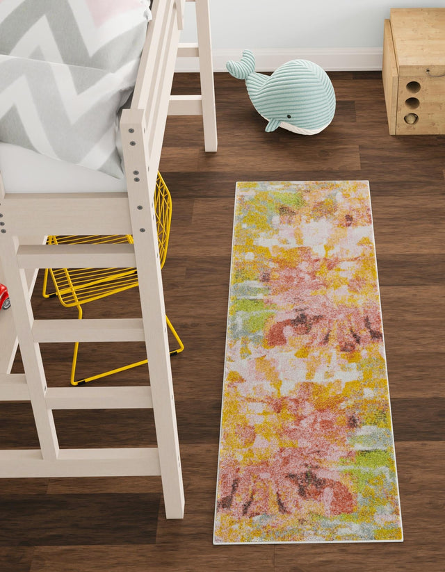 Multicolor 2' 2 x 6' 1 Whimsy Kids Runner Area Rug for Baby Nursery, Toddler Playroom, Bedrooms