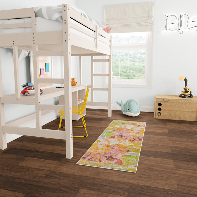 Multicolor 2' 2 x 5' 1 Whimsy Kids Runner Area Rug for Baby Nursery, Toddler Playroom, Bedrooms