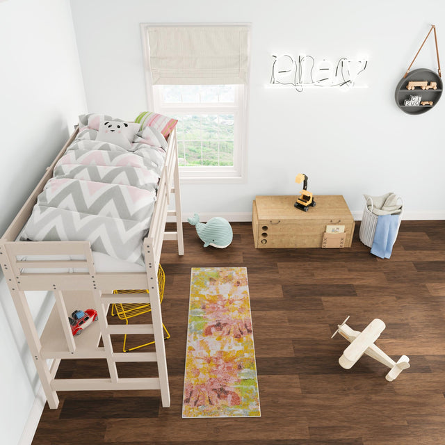 Multicolor 2' 2 x 5' 1 Whimsy Kids Runner Area Rug for Baby Nursery, Toddler Playroom, Bedrooms