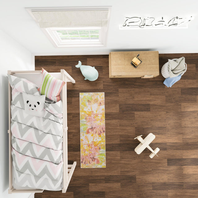 Multicolor 2' 2 x 6' 1 Whimsy Kids Runner Area Rug for Baby Nursery, Toddler Playroom, Bedrooms