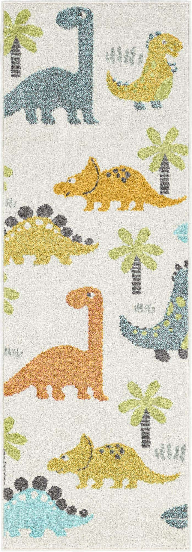 Ivory 2' 2 x 6' 1 Whimsy Kids Runner Area Rug for Baby Nursery, Toddler Playroom, Bedrooms