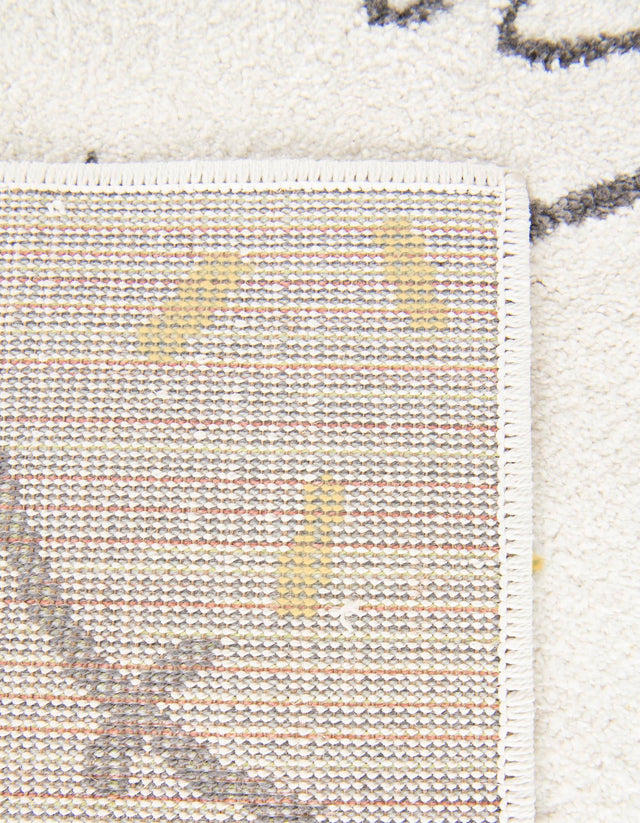 Ivory 7' 10 x 10' Whimsy Kids Rectangle Area Rug for Baby Nursery, Toddler Playroom, Bedrooms