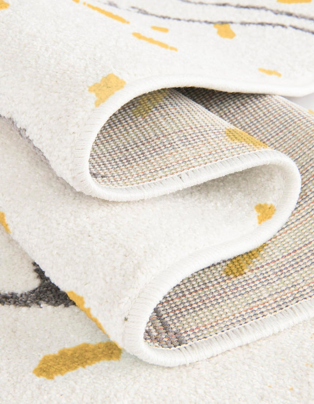 Ivory 7' 10 x 10' Whimsy Kids Rectangle Area Rug for Baby Nursery, Toddler Playroom, Bedrooms