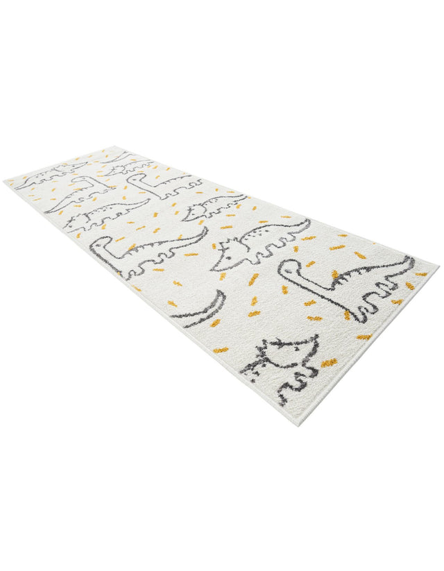 Ivory 2' 2 x 6' 1 Whimsy Kids Runner Area Rug for Baby Nursery, Toddler Playroom, Bedrooms