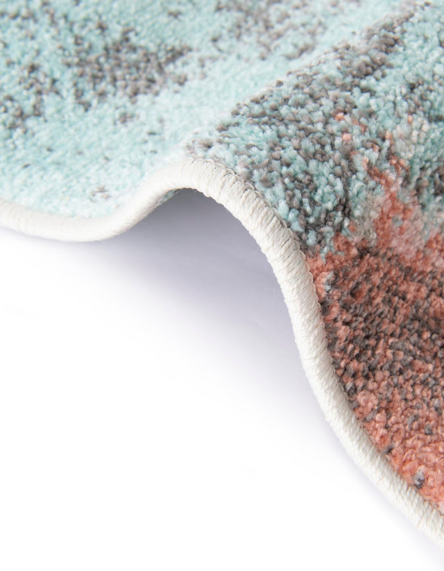 Red and Blue 4' 1 x 6' 1 Whimsy Kids Rectangle Area Rug for Baby Nursery, Toddler Playroom, Bedrooms