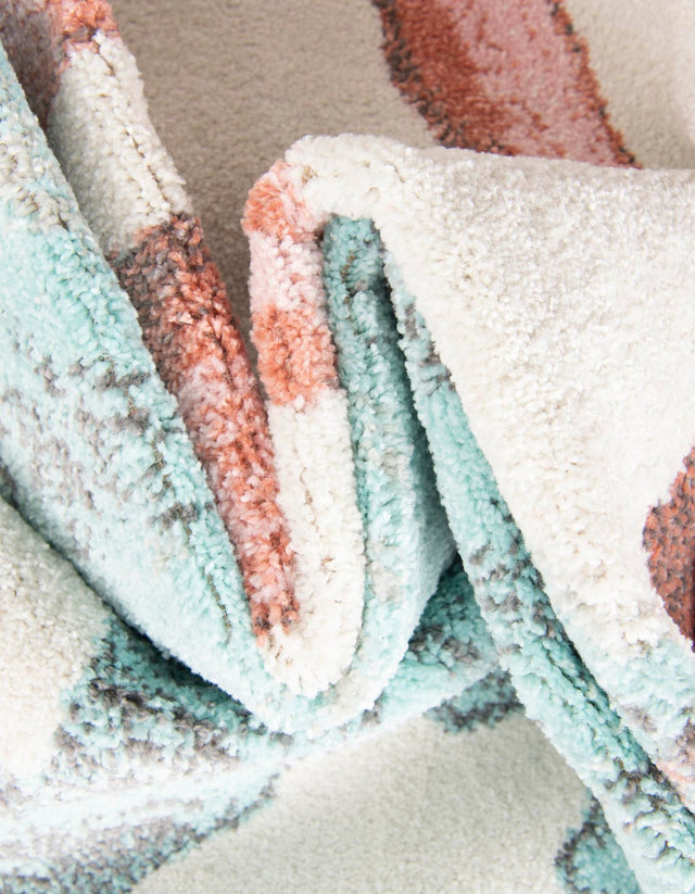 Red and Blue 2' 2 x 5' 1 Whimsy Kids Runner Area Rug for Baby Nursery, Toddler Playroom, Bedrooms