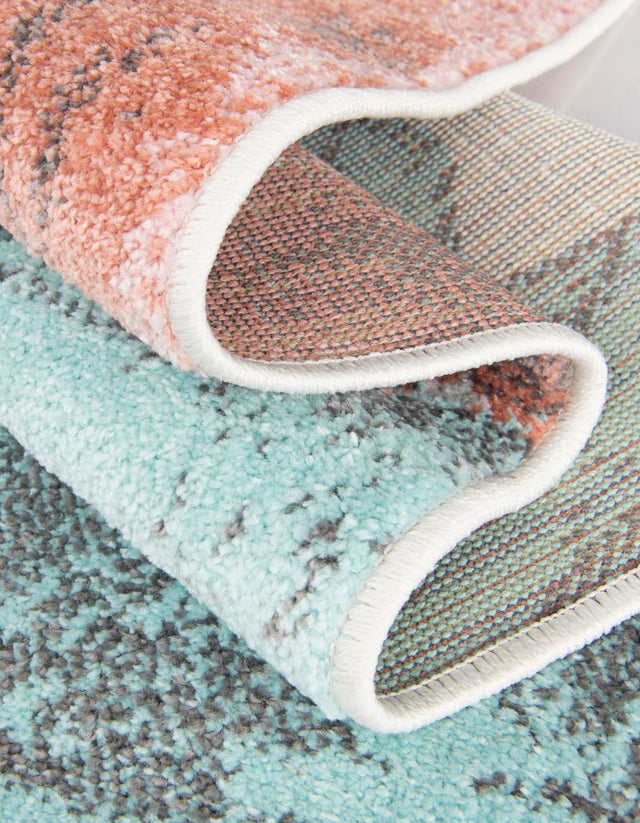 Red and Blue 2' 2 x 6' 1 Whimsy Kids Runner Area Rug for Baby Nursery, Toddler Playroom, Bedrooms