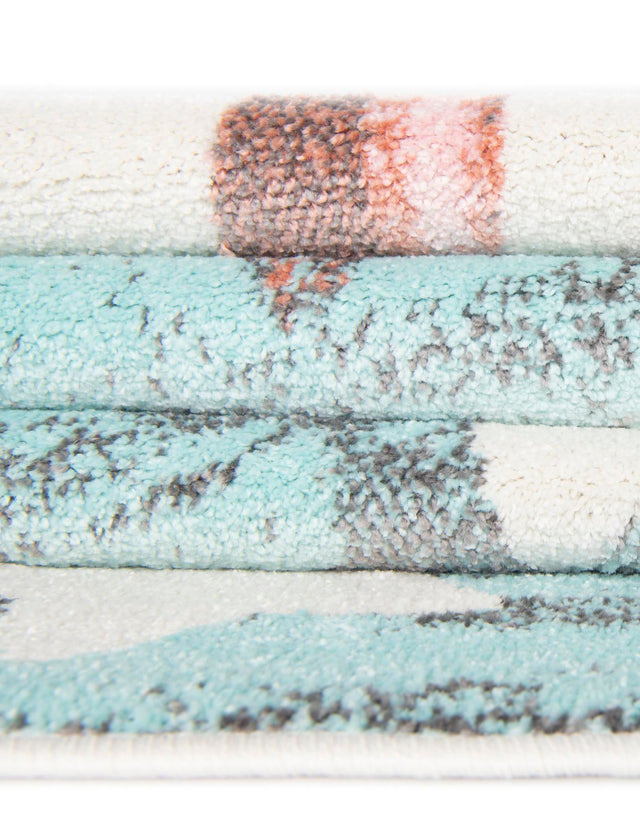 Red and Blue 2' 2 x 6' 1 Whimsy Kids Runner Area Rug for Baby Nursery, Toddler Playroom, Bedrooms