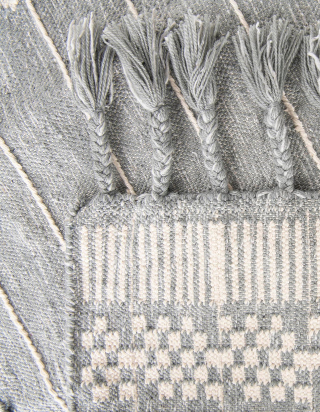 Cool Gray 2' x 3' 1 Eco Bohemian Indoor Outdoor Rectangle Area Rug Weather Resistant for Patio, Deck, Terrace, Balcony, Porch 100% Recycled PET Polyester Carpet Mat for Sale at Rug Engine