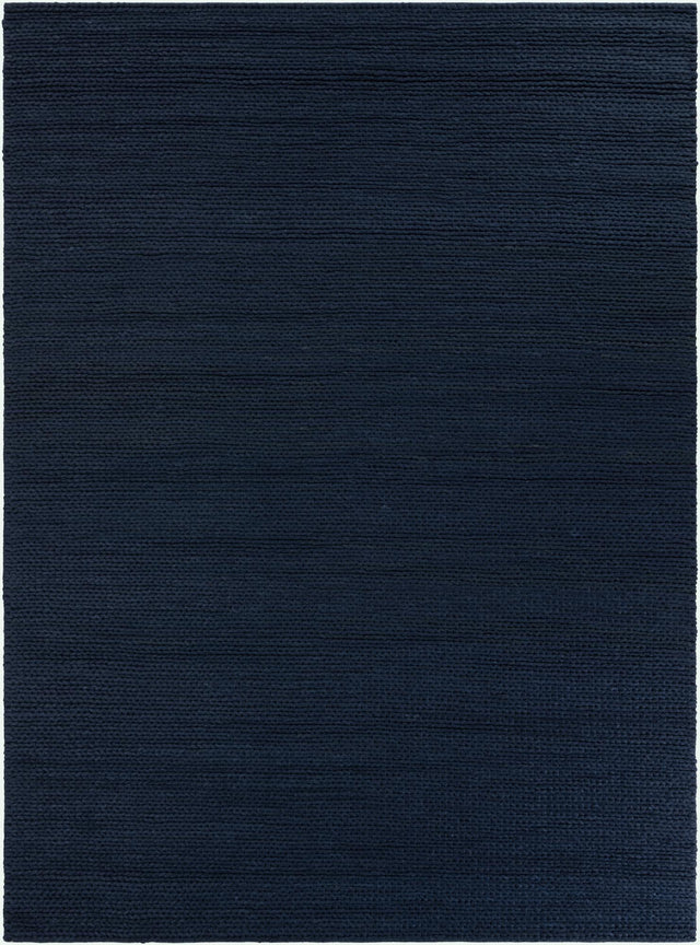 Navy Blue 9' x 12' Lana New Zealand Wool Rectangle Area Rug All Natural Premium Wool Hand Woven Carpet for Luxury Interior Home Design for Sale at Rug Engine