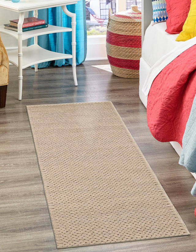 Taupe 2' x 8' Lana New Zealand Wool Runner Area Rug All Natural Premium Wool Hand Woven Carpet for Luxury Interior Home Design for Sale at Rug Engine