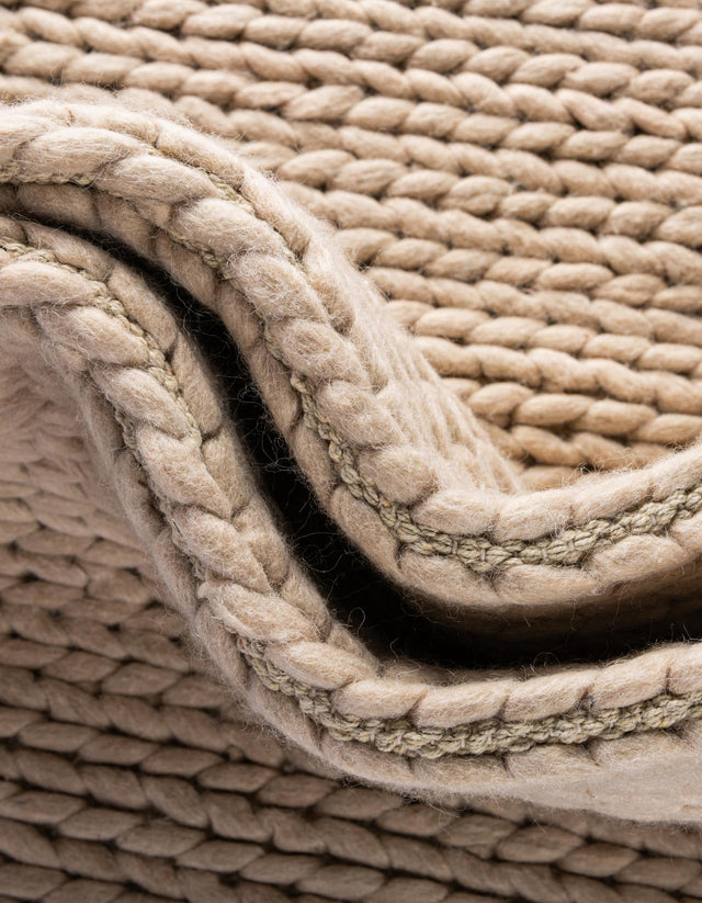 Taupe 2' x 6' 7 Lana New Zealand Wool Runner Area Rug All Natural Premium Wool Hand Woven Carpet for Luxury Interior Home Design for Sale at Rug Engine