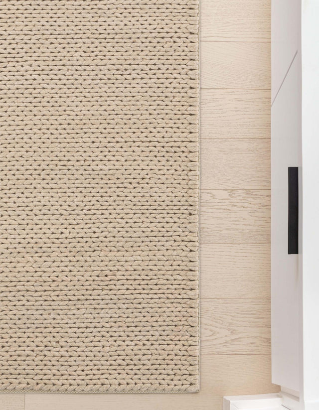 Taupe 2' x 5' 1 Lana New Zealand Wool Runner Area Rug All Natural Premium Wool Hand Woven Carpet for Luxury Interior Home Design for Sale at Rug Engine