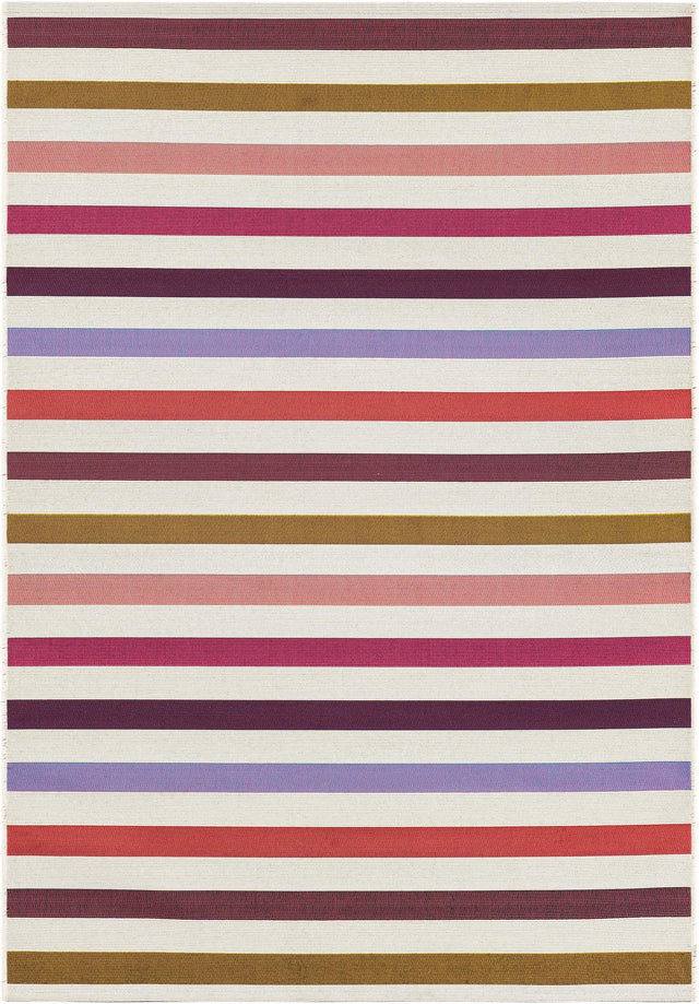 White 4' 1 x 6' 1 Outdoor Striped Rectangle Area Rug Weather Resistant for Patio, Deck, Terrace, Balcony, Porch Geometric Pattern Waterproof Carpet for Sale at Rug Engine