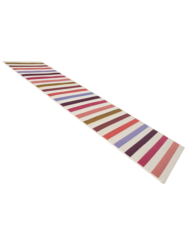 White 2' x 8' Outdoor Striped Runner Area Rug Weather Resistant for Patio, Deck, Terrace, Balcony, Porch Geometric Pattern Waterproof Carpet for Sale at Rug Engine