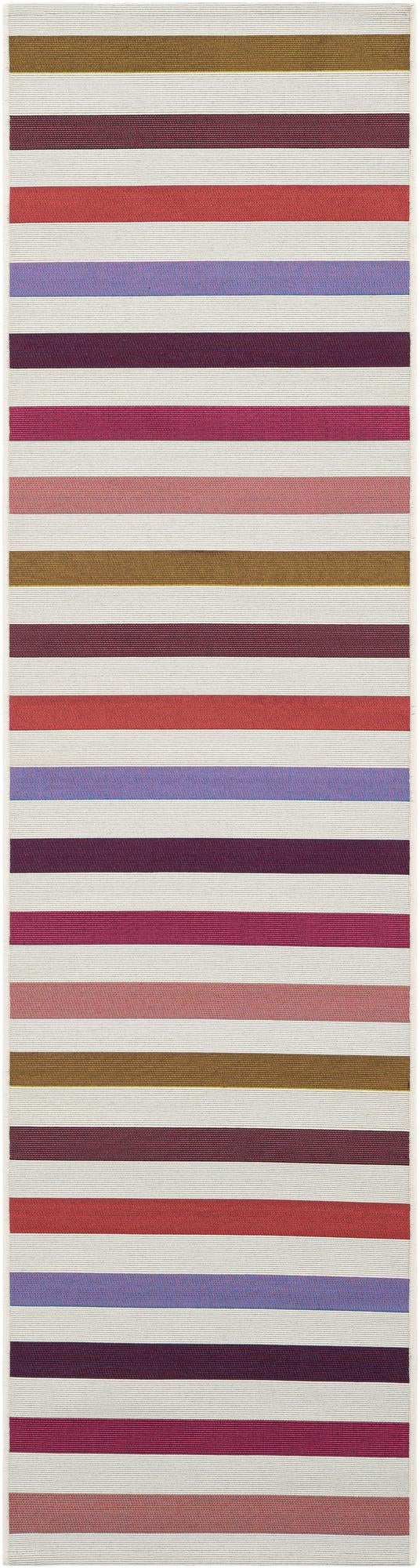White 2' x 8' Outdoor Striped Runner Area Rug Weather Resistant for Patio, Deck, Terrace, Balcony, Porch Geometric Pattern Waterproof Carpet for Sale at Rug Engine