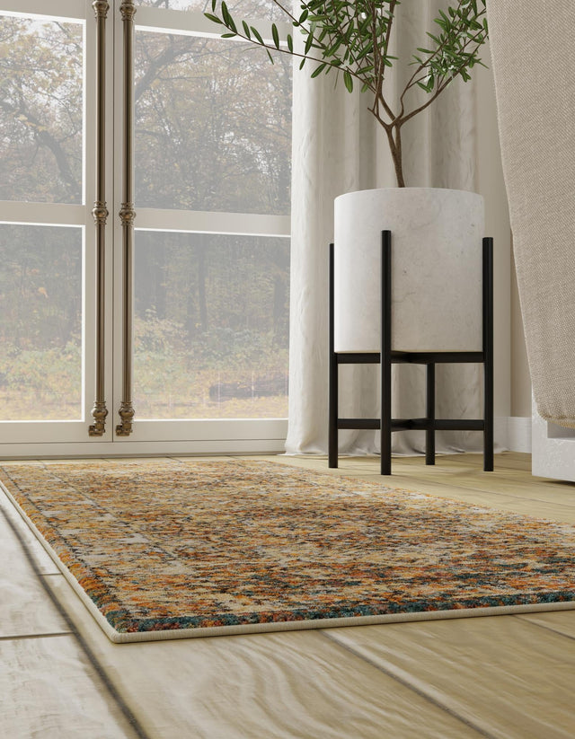LBrown Blue 2' x 6' Isabella Runner Area Rug Polypropylene & Polyester Traditional Elegant Carpet for Living Rooms, Dining, Office, Dorms for Sale at Rug Engine