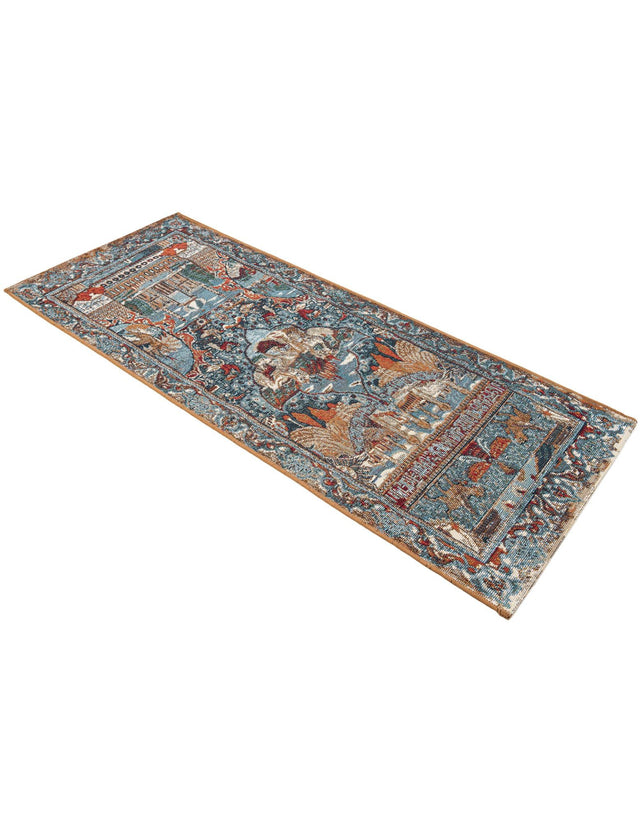 Multicolor 2' x 5' 1 Outdoor Traditional Runner Area Rug Weather Resistant for Patio, Deck, Terrace, Balcony, Porch Classical Design Outside Carpet for Sale at Rug Engine