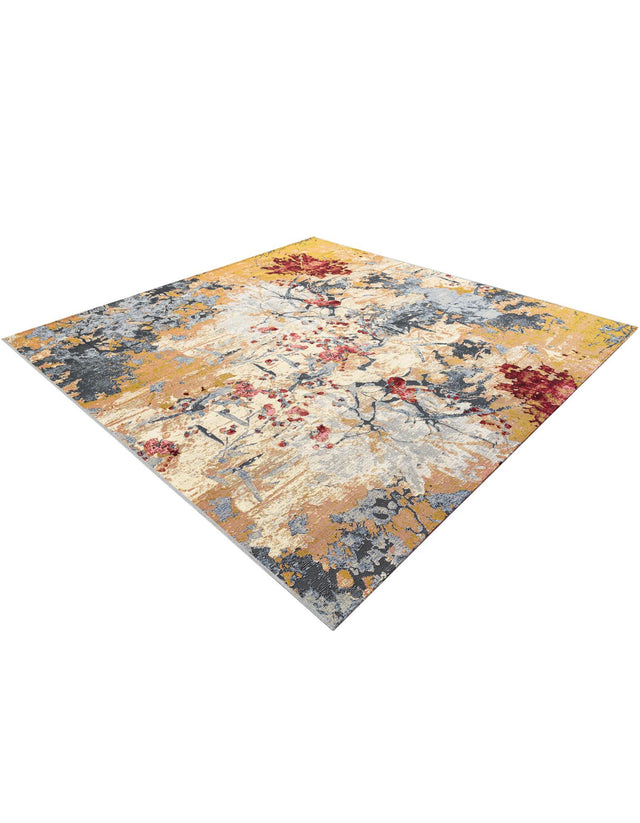 Multicolor 7' 10 x 7' 10 Outdoor Modern Square Area Rug Weather Resistant for Patio, Deck, Terrace, Balcony, Porch 100% Polypropylene Modern Outside Carpet for Sale at Rug Engine