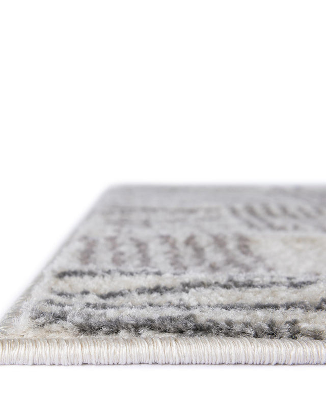 Ivory 2' x 8' Hanahan Runner Area Rug 100% Polypropylene With Jute Backing Abstract Geometric Modern Carpet for Living, Dining Room, Office Space for Sale at Rug Engine