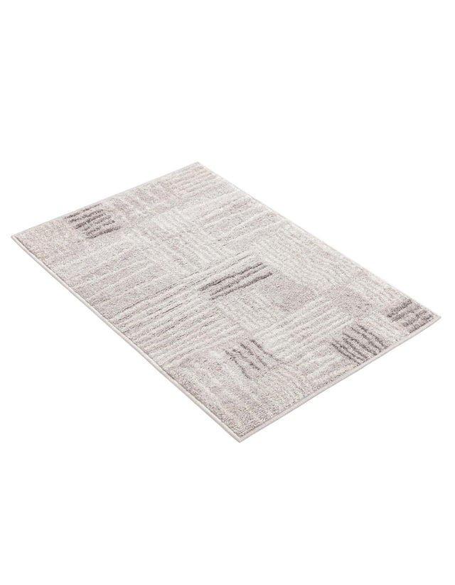 Gray 2' x 3' 1 Hanahan Rectangle Area Rug 100% Polypropylene With Jute Backing Abstract Geometric Modern Carpet for Living, Dining Room, Office Space for Sale at Rug Engine