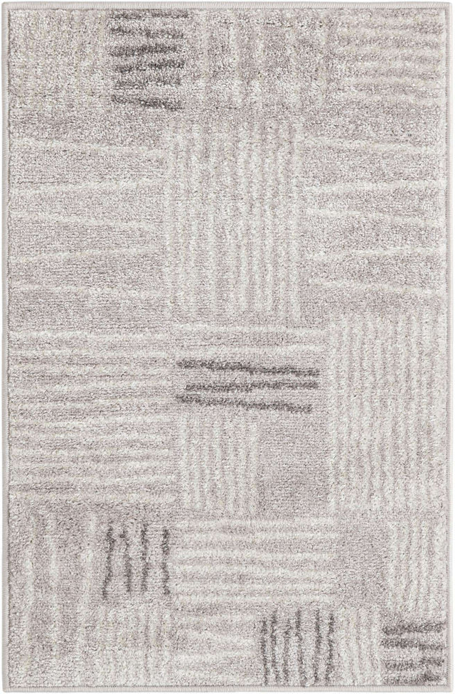 Gray 2' x 3' 1 Hanahan Rectangle Area Rug 100% Polypropylene With Jute Backing Abstract Geometric Modern Carpet for Living, Dining Room, Office Space for Sale at Rug Engine
