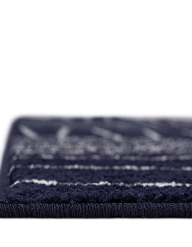 Navy Blue 7' 10 x 10' Hanahan Rectangle Area Rug 100% Polypropylene With Jute Backing Abstract Geometric Modern Carpet for Living, Dining Room, Office Space for Sale at Rug Engine