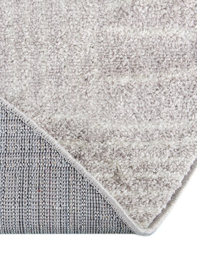 Gray 3' 1 x 3' 1 Hanahan Round Area Rug 100% Polypropylene With Jute Backing Abstract Geometric Modern Carpet for Living, Dining Room, Office Space for Sale at Rug Engine