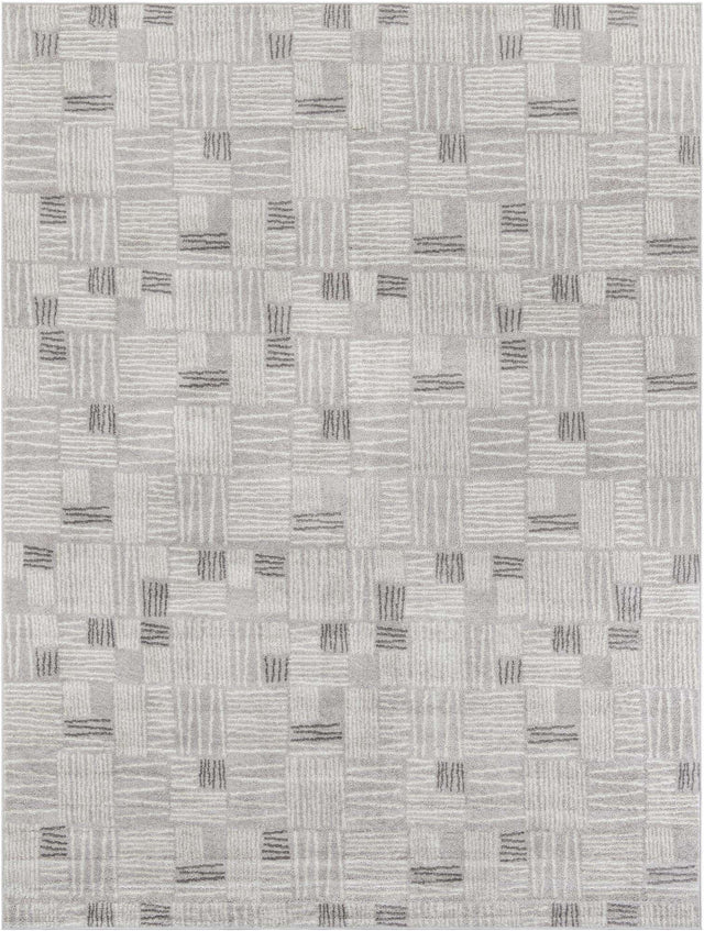 Gray 9' x 12' Hanahan Rectangle Area Rug 100% Polypropylene With Jute Backing Abstract Geometric Modern Carpet for Living, Dining Room, Office Space for Sale at Rug Engine