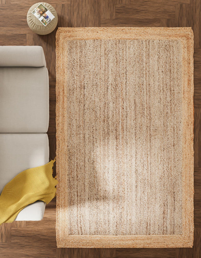 Gray Brown 6' 1 x 9' Braided Jute Rectangle Area Rug 100% Jute Hand Braided Natural Eco-Friendly Boho Style Carpet for Living Rooms Dining Office Space Dorms for Sale at Rug Engine