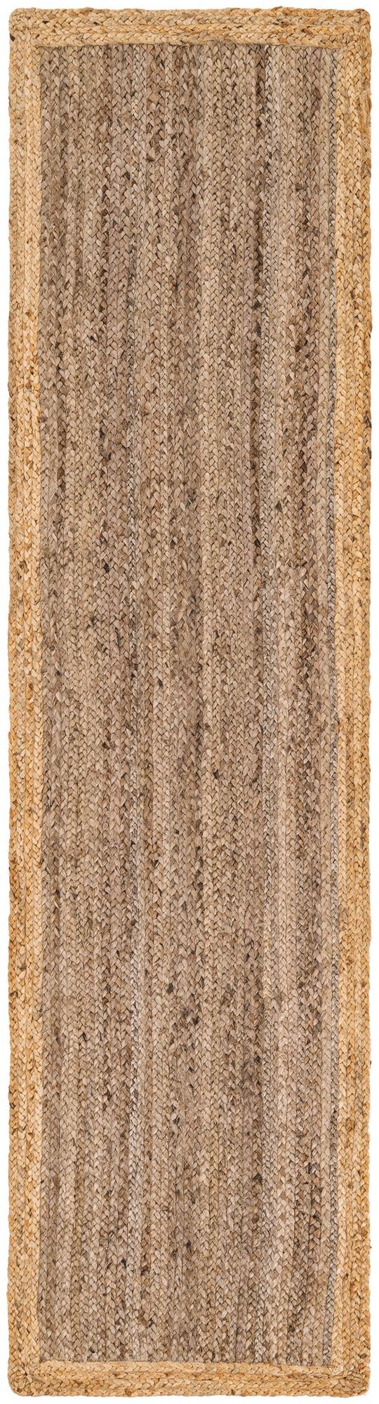 Gray Brown 2' x 8' Braided Jute Runner Area Rug 100% Jute Hand Braided Natural Eco-Friendly Boho Style Carpet for Living Rooms Dining Office Space Dorms for Sale at Rug Engine