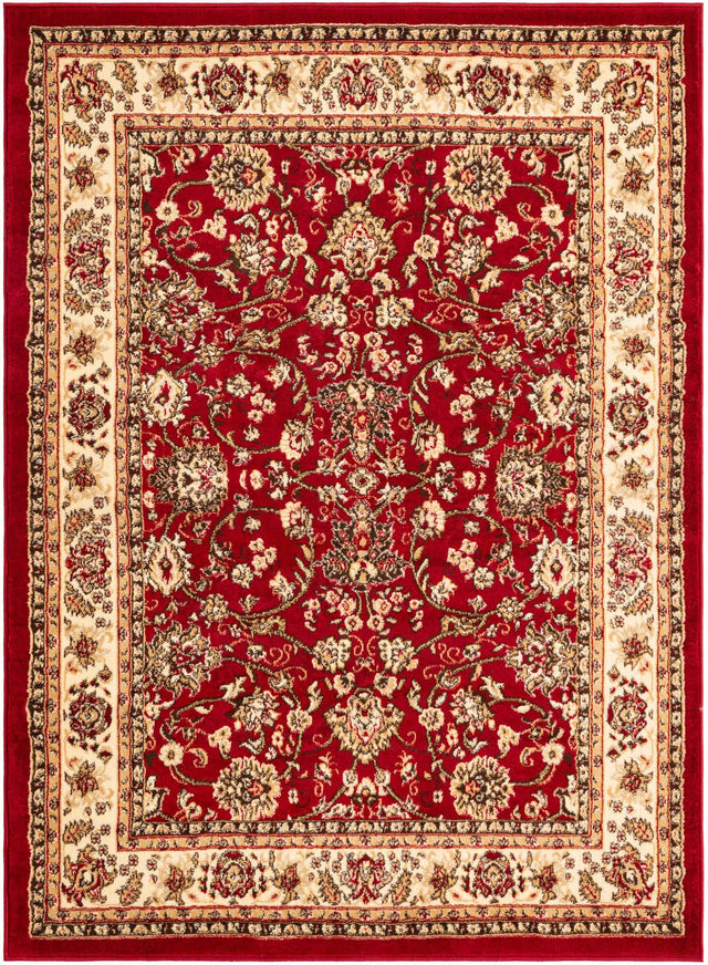Burgundy 5' 3 x 7' 1 Sialk Hill Rectangle Area Rug 100% Polypropylene Durable Easy Clean Classic Traditional Design Carpet for Interior Design for Sale at Rug Engine
