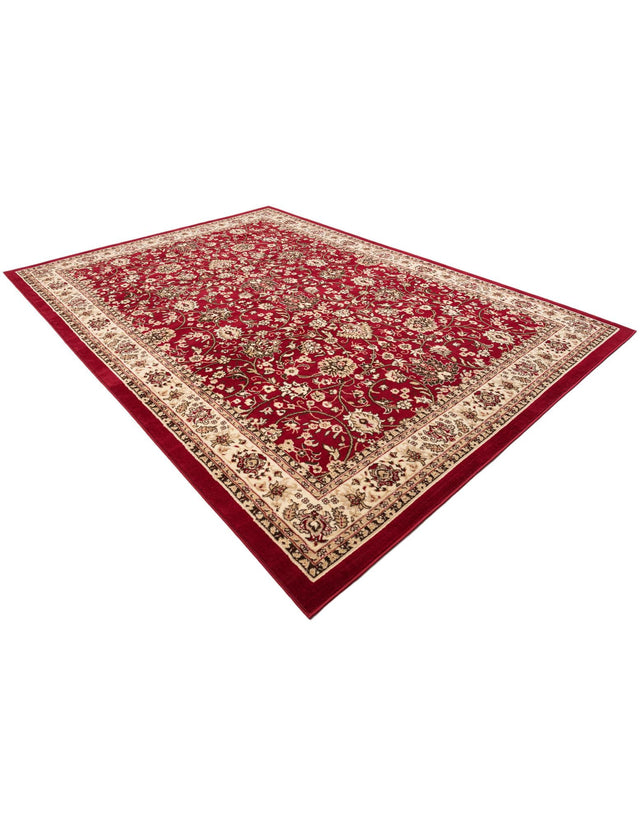 Burgundy 7' 10 x 11' Sialk Hill Rectangle Area Rug 100% Polypropylene Durable Easy Clean Classic Traditional Design Carpet for Interior Design for Sale at Rug Engine