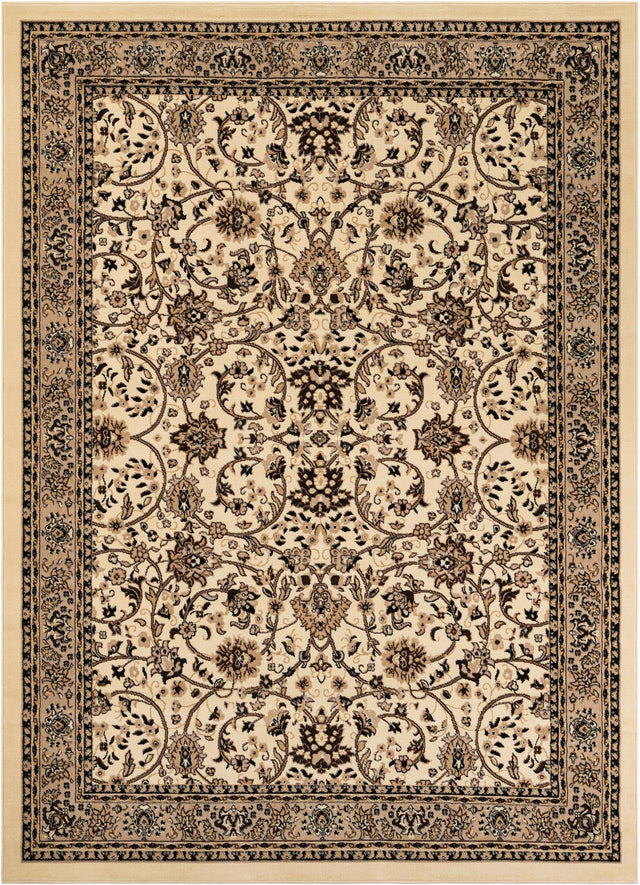 Ivory 7' 10 x 11' Sialk Hill Rectangle Area Rug 100% Polypropylene Durable Easy Clean Classic Traditional Design Carpet for Interior Design for Sale at Rug Engine