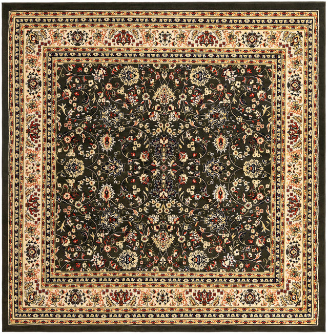 Green 10' x 10' Sialk Hill Square Area Rug 100% Polypropylene Durable Easy Clean Classic Traditional Design Carpet for Interior Design for Sale at Rug Engine