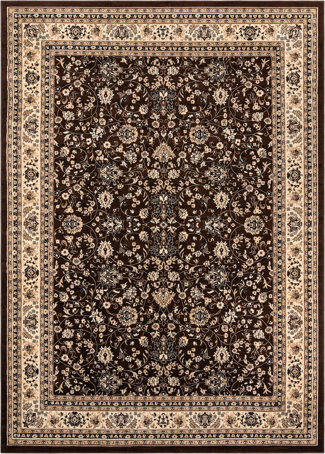 Brown 10' x 14' 1 Sialk Hill Rectangle Area Rug 100% Polypropylene Durable Easy Clean Classic Traditional Design Carpet for Interior Design for Sale at Rug Engine