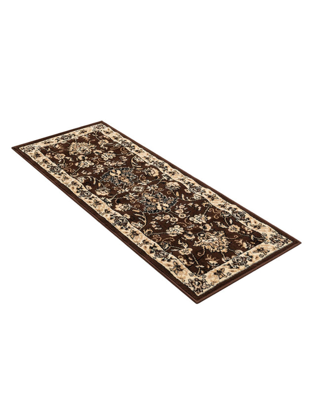 Brown 2' x 5' 3 Sialk Hill Runner Area Rug 100% Polypropylene Durable Easy Clean Classic Traditional Design Carpet for Interior Design for Sale at Rug Engine