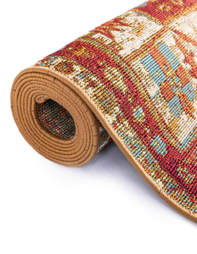 Red Green Blue 2' x 3' 1 Outdoor Traditional Rectangle Area Rug Weather Resistant for Patio, Deck, Terrace, Balcony, Porch Classical Design Outside Carpet for Sale at Rug Engine