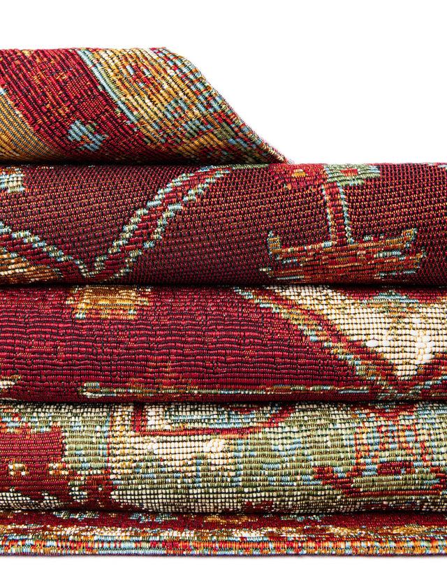 Red Green Blue 2' x 3' 1 Outdoor Traditional Rectangle Area Rug Weather Resistant for Patio, Deck, Terrace, Balcony, Porch Classical Design Outside Carpet for Sale at Rug Engine