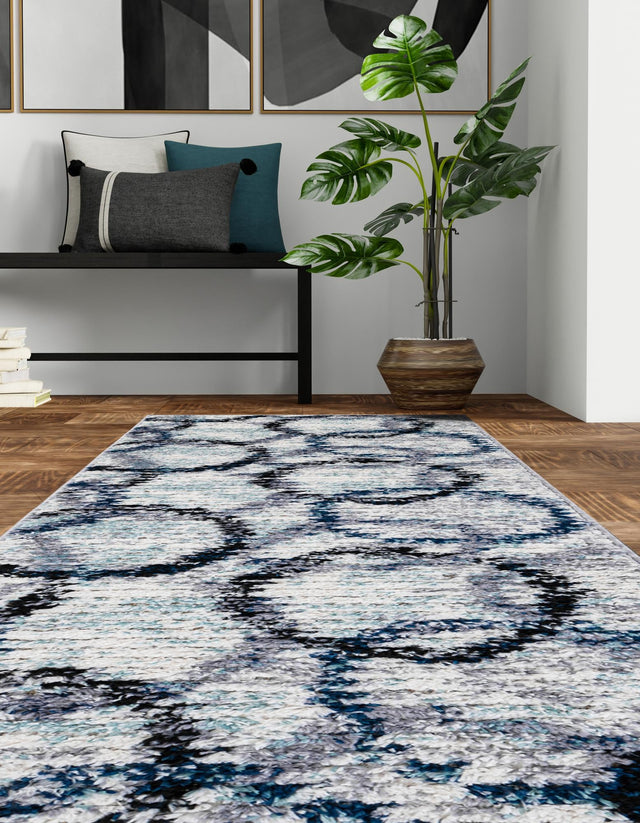 Ivory 2' x 8' Tucson Runner Area Rug 100% Polyester Unique Modern Carpet for Dining Rooms, Living Room, Bedrooms, Office Space for Sale at Rug Engine