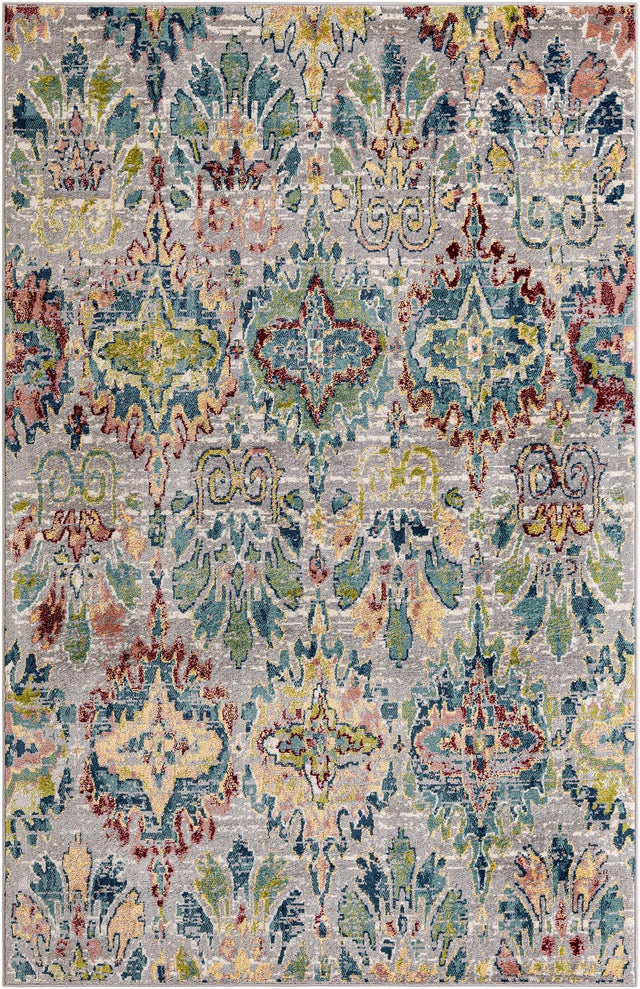 Multicolor 6' 1 x 9' Sumter Rectangle Area Rug Contemporary Durable Easy Clean Carpet for Bedrooms, Living Areas, Dining, Office, Dorms for Sale at Rug Engine
