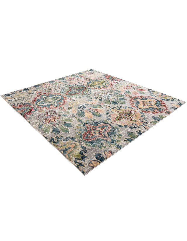 Multicolor 8' x 8' Sumter Square Area Rug Contemporary Durable Easy Clean Carpet for Bedrooms, Living Areas, Dining, Office, Dorms for Sale at Rug Engine