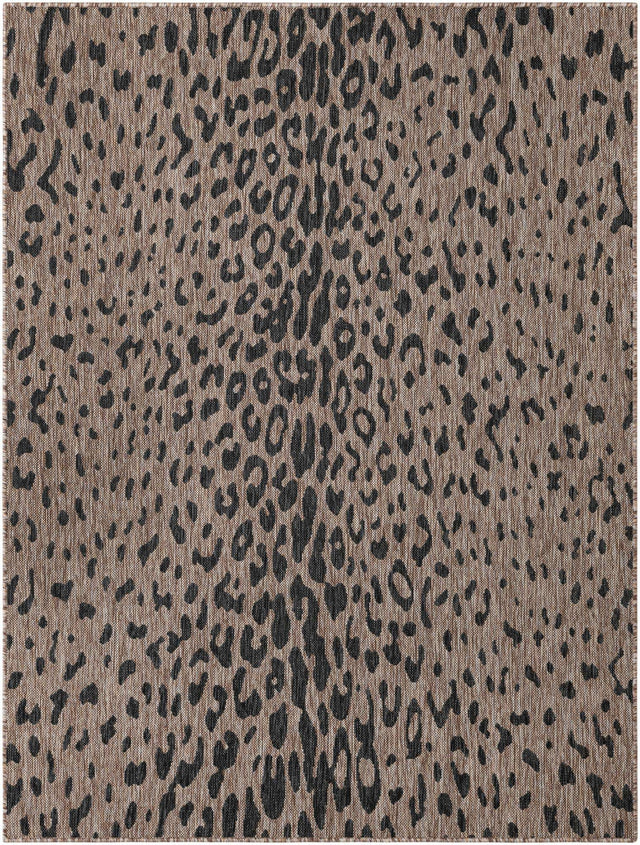 Natural 5' 3 x 7' 1 Outdoor Safari Rectangle Area Rug Weather Resistant for Patio, Deck, Terrace, Balcony, Porch Animal Print Wildlife Nature Carpet for Sale at Rug Engine