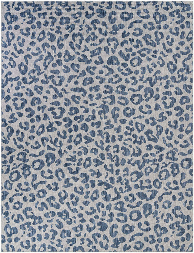 Blue 10' x 13' 1 Outdoor Safari Rectangle Area Rug Weather Resistant for Patio, Deck, Terrace, Balcony, Porch Animal Print Wildlife Nature Carpet for Sale at Rug Engine