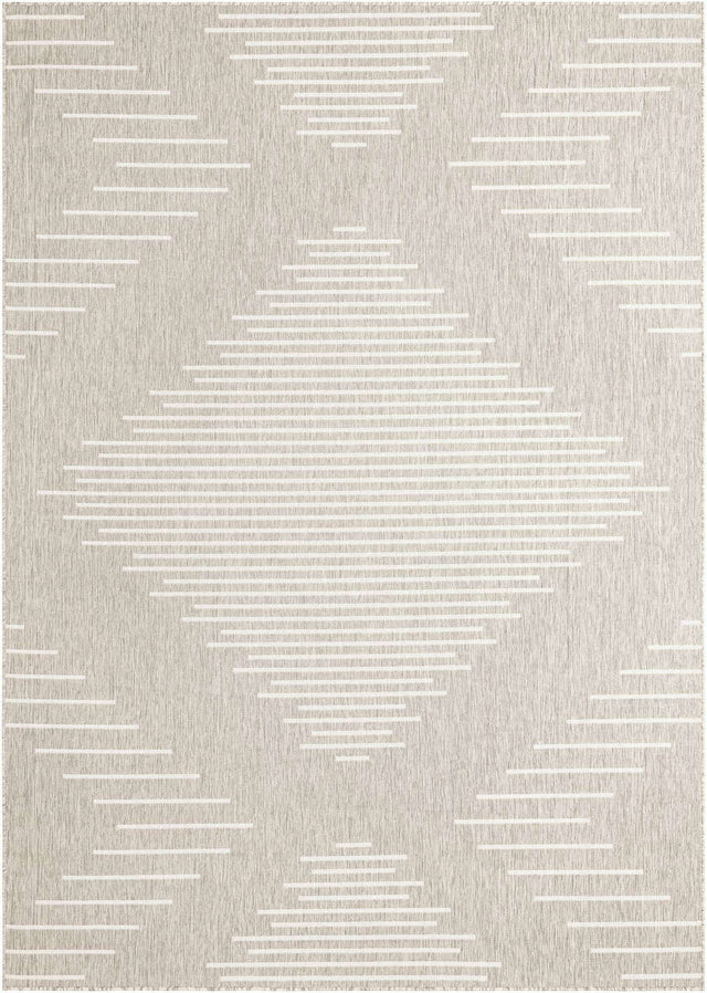 Gray 7' 10 x 11' Outdoor Modern Rectangle Area Rug Weather Resistant for Patio, Deck, Terrace, Balcony, Porch 100% Polypropylene Modern Outside Carpet for Sale at Rug Engine